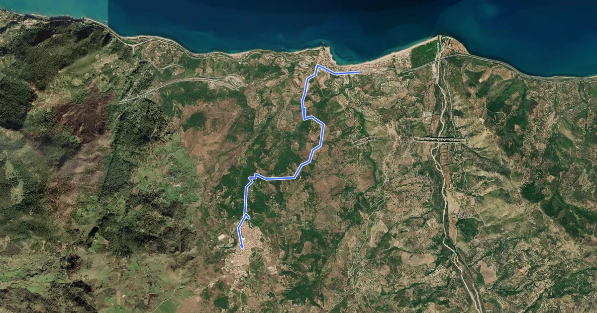 Маршрут Cammino di San Felice da Nicosia - 1 на спутниковом снимке