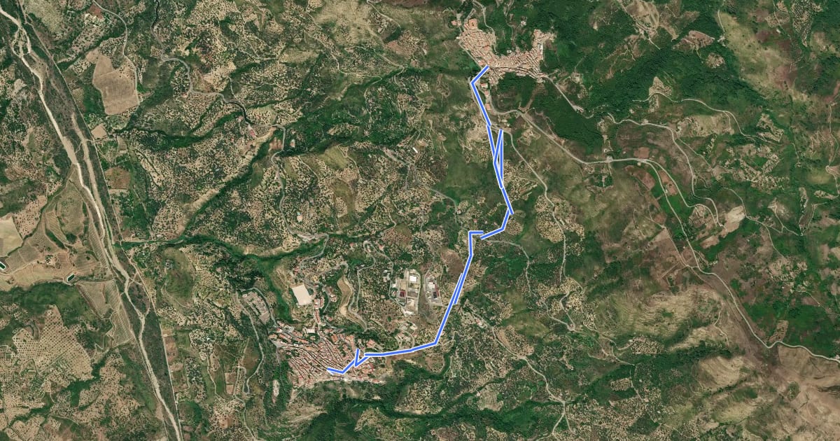 Маршрут Cammino di San Felice da Nicosia - 3 на спутниковом снимке