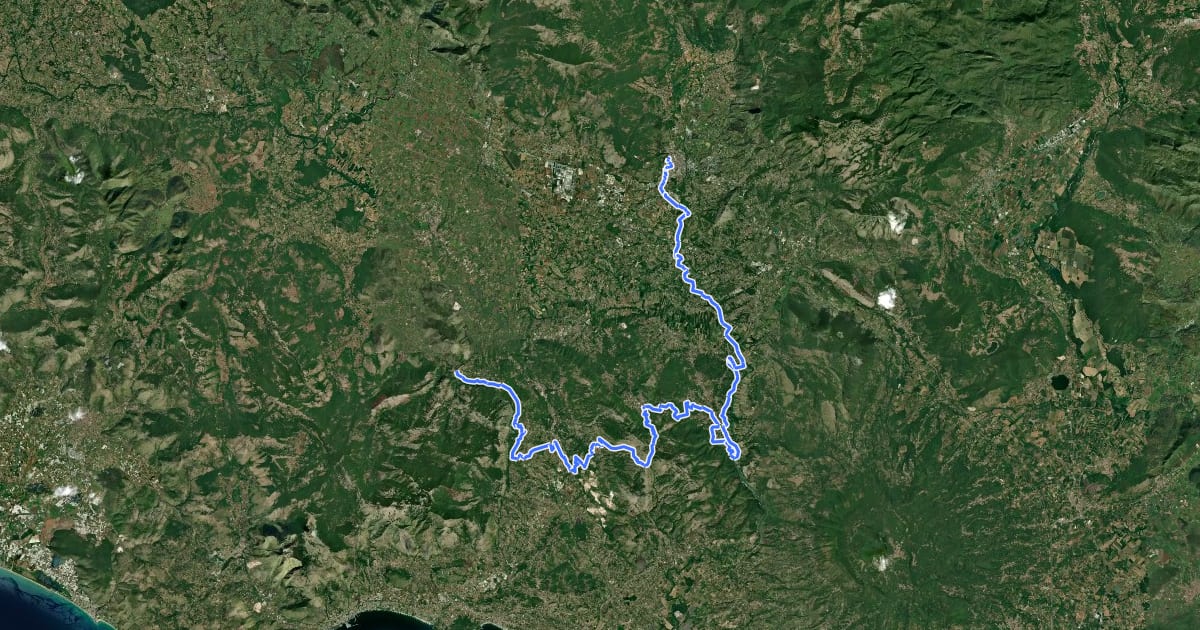 Маршрут Cammino di San Filippo Neri - Tappa 1 MTB на спутниковом снимке