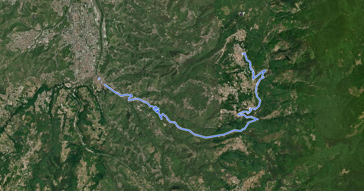 Маршрут Cammino di San Francesco di Paola - Via dei Monasteri - Tappa 8 на спутниковом снимке
