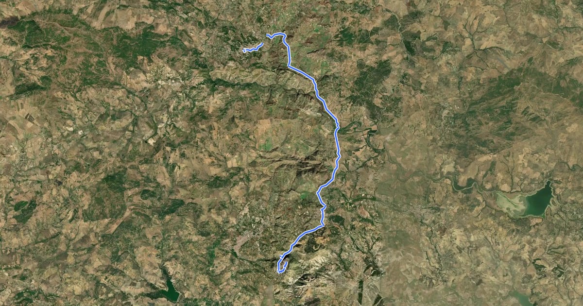 Маршрут Cammino di San Giacomo - Tappa 5 - Assoro – Nissoria – Nicosia на спутниковом снимке