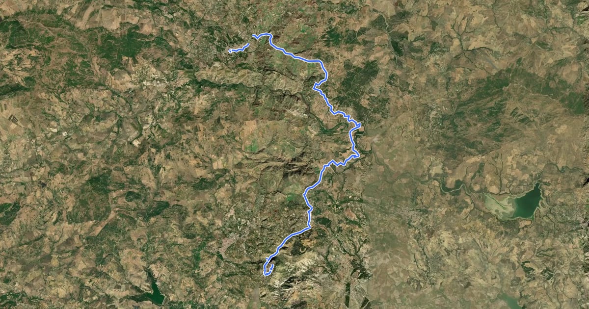 Маршрут Cammino di San Giacomo - Tappa 5 Variante invernale - Assoro – Nissoria – Nicosia на спутниковом снимке