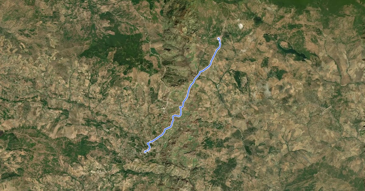 Маршрут Cammino di San Giacomo - Tappa 6 - Nicosia - Capizzi на спутниковом снимке