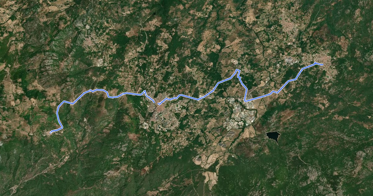 Маршрут Cammino di Santu Jacu del Nord - Tappa 3 на спутниковом снимке