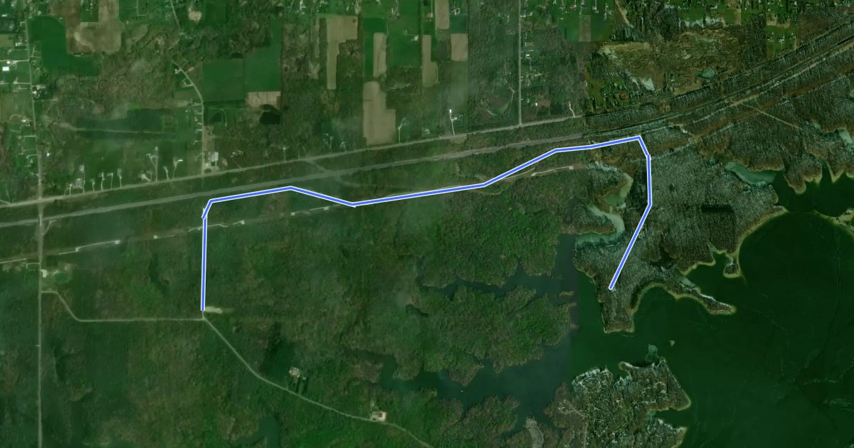 Маршрут Camp Road на спутниковом снимке