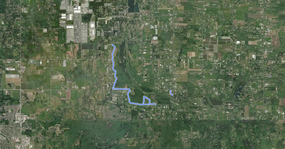 Маршрут Campbell Valley Park Perimeter Trail на спутниковом снимке