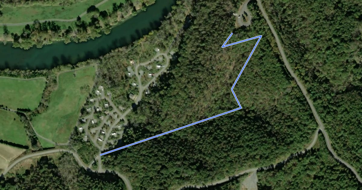 Маршрут Campground Trail на спутниковом снимке