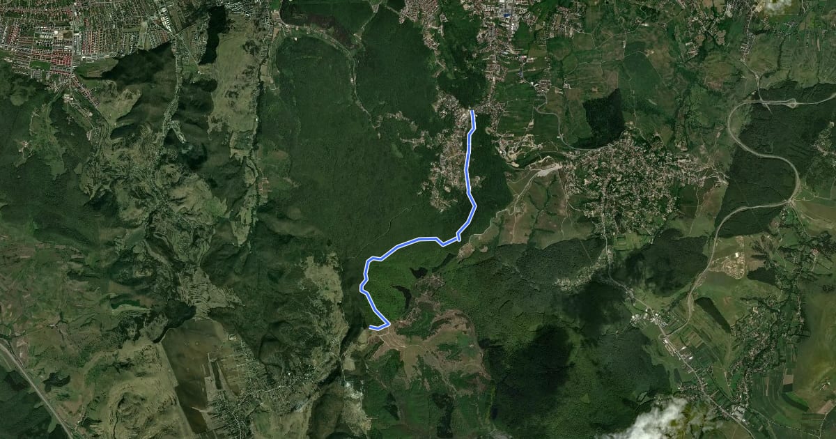 Маршрут Camping Făget - Fântâna Bilașcu - Vârful Peana на спутниковом снимке