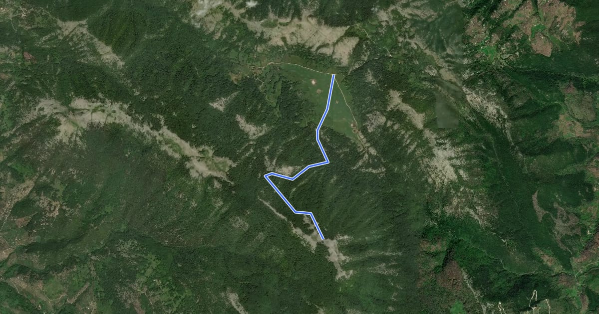 Маршрут Campo di Segni -Monte Lupone на спутниковом снимке