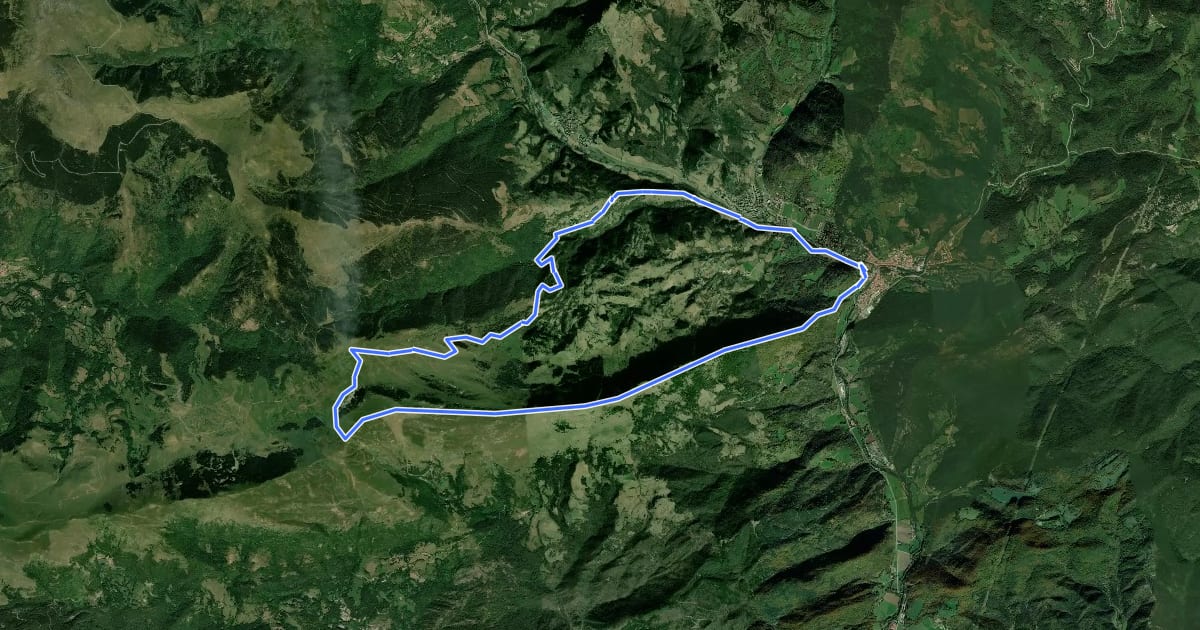 Маршрут Camprodon ruta per la carena de Serra Cavallera на спутниковом снимке