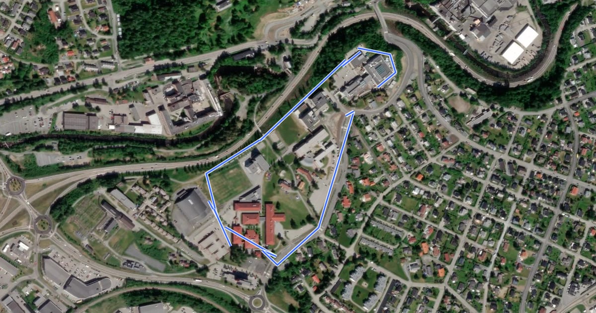 Маршрут Campusrunden на спутниковом снимке