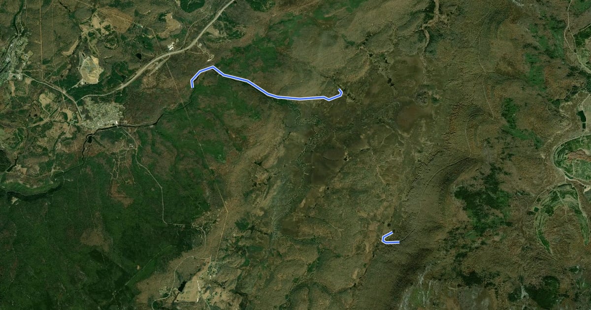 Маршрут Canaan Valley Rail Trail на спутниковом снимке