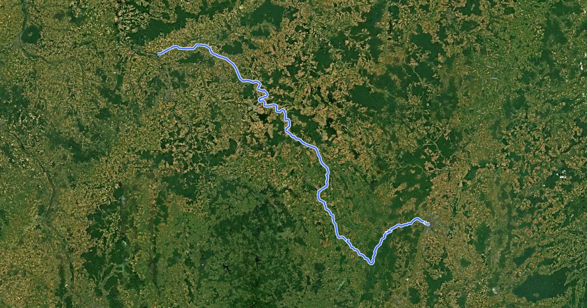 Маршрут Canal de Bourgogne: Dijon - Migennes на спутниковом снимке