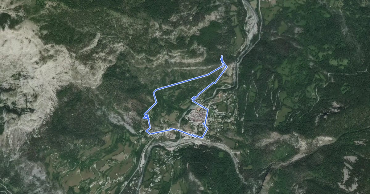 Маршрут Canal de l'Adroit на спутниковом снимке