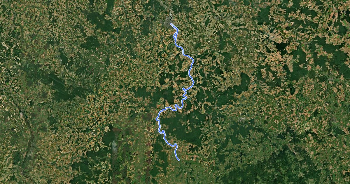 Маршрут Canal du Nivernais: Auxerre - Tannay (Tour de Bourgogne à vélo) на спутниковом снимке