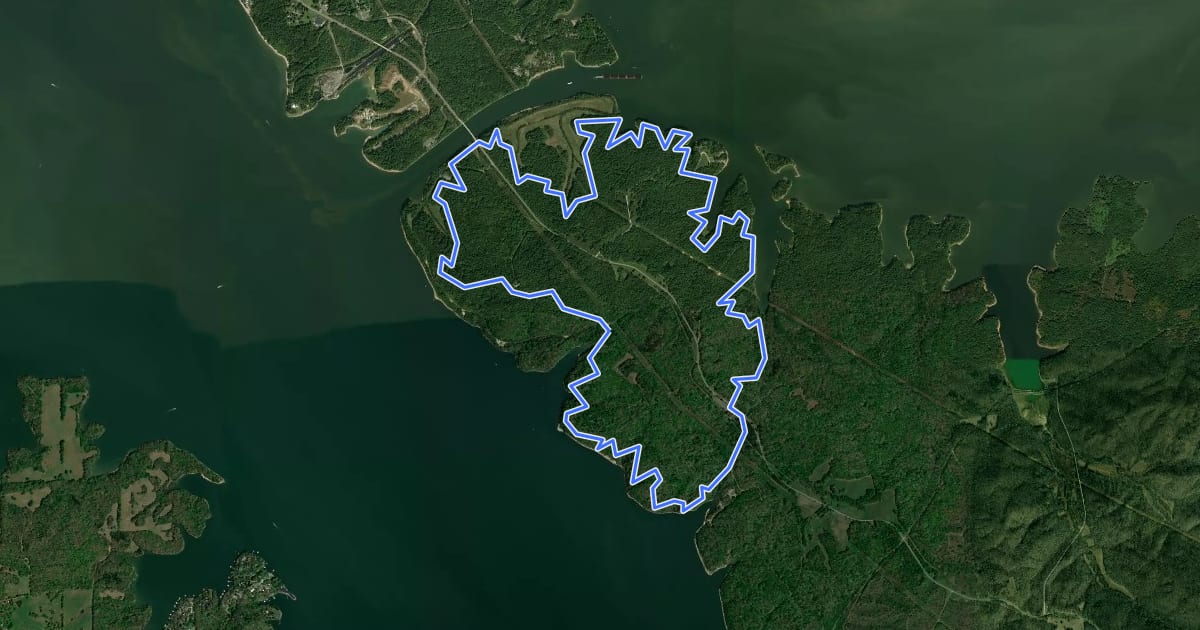 Маршрут Canal Loop Trail на спутниковом снимке