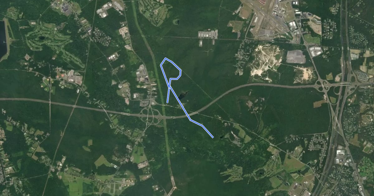 Маршрут Canal Trail на спутниковом снимке