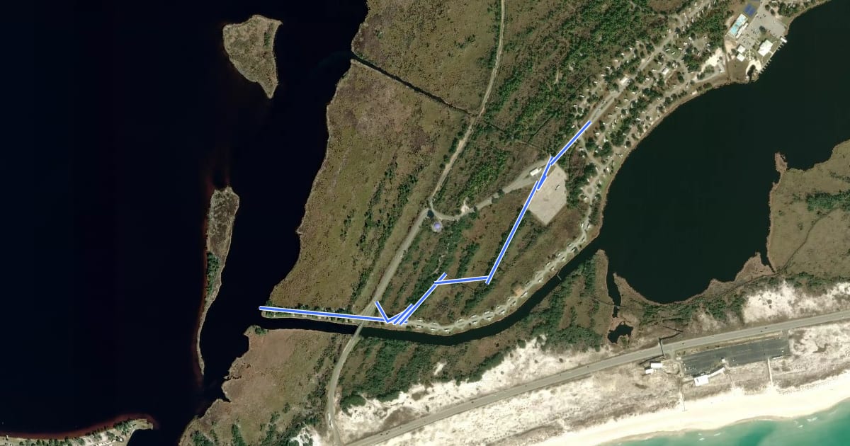 Маршрут Canal Trail на спутниковом снимке