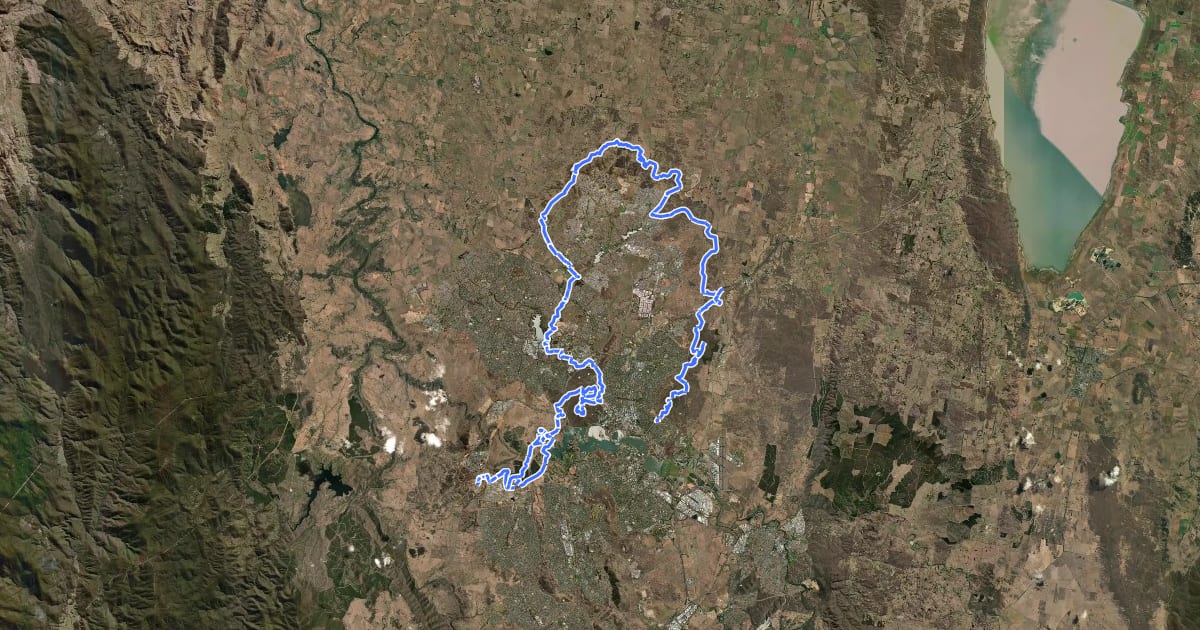 Маршрут Canberra Centenary Trail - Hiking на спутниковом снимке