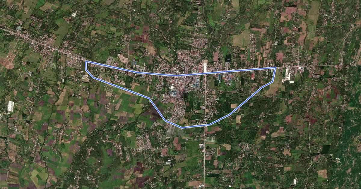 Маршрут Candelaria Bicycle Loop Route (clockwise) на спутниковом снимке