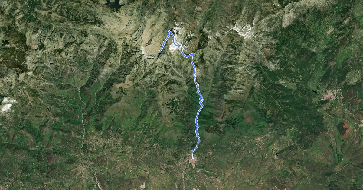 Маршрут Candeleda-Puerto de Candeleda-Laguna Grande на спутниковом снимке