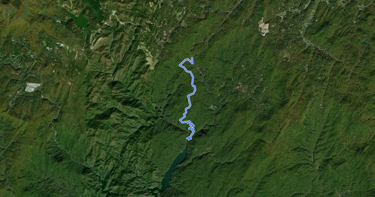 Маршрут Canebrake Trail на спутниковом снимке