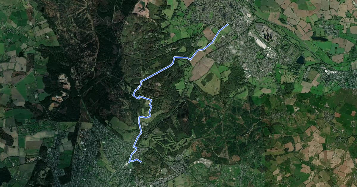 Маршрут Cannock Chase Heritage Trail на спутниковом снимке
