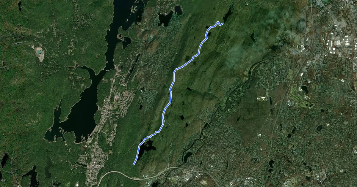 Маршрут Cannonball Trail на спутниковом снимке