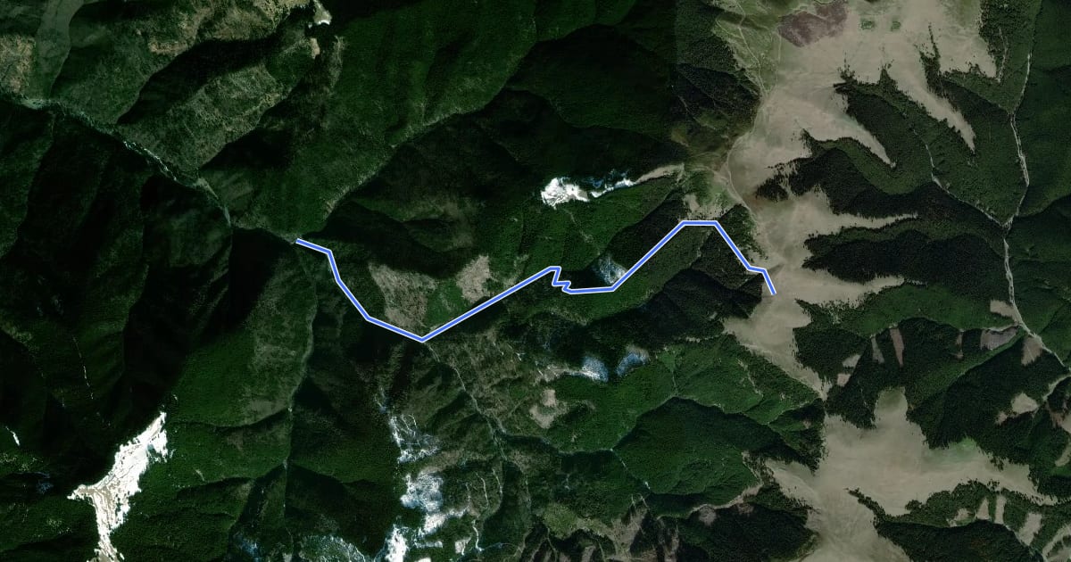Маршрут Canton Forestier Andolia - Muntele Secările на спутниковом снимке