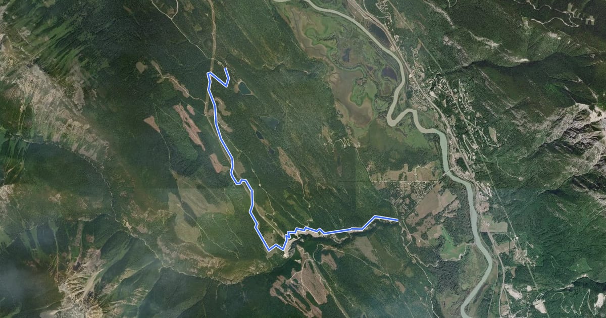 Маршрут Canyon Creek на спутниковом снимке