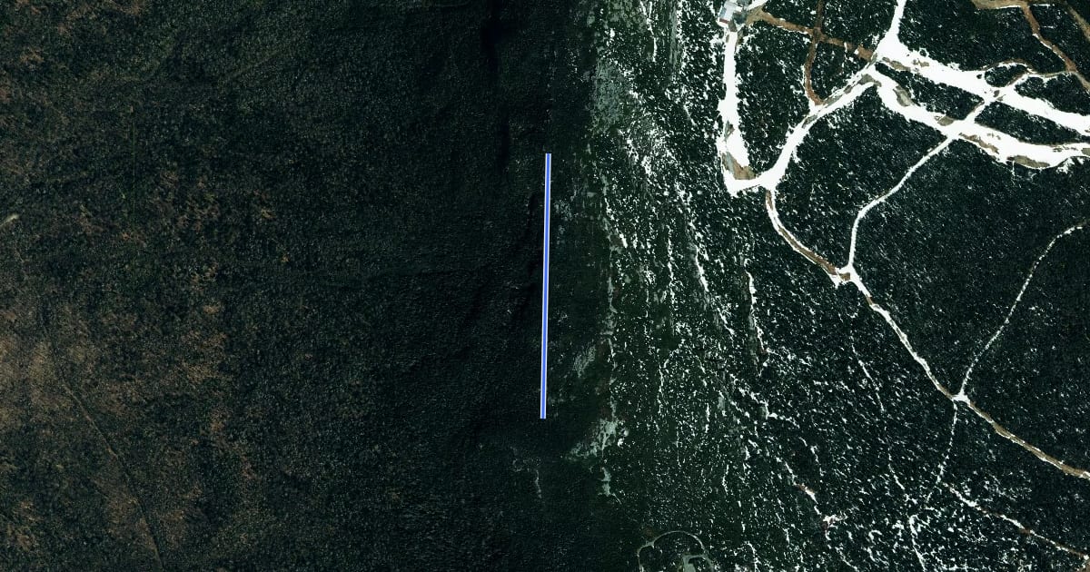 Маршрут Canyon North Trail на спутниковом снимке