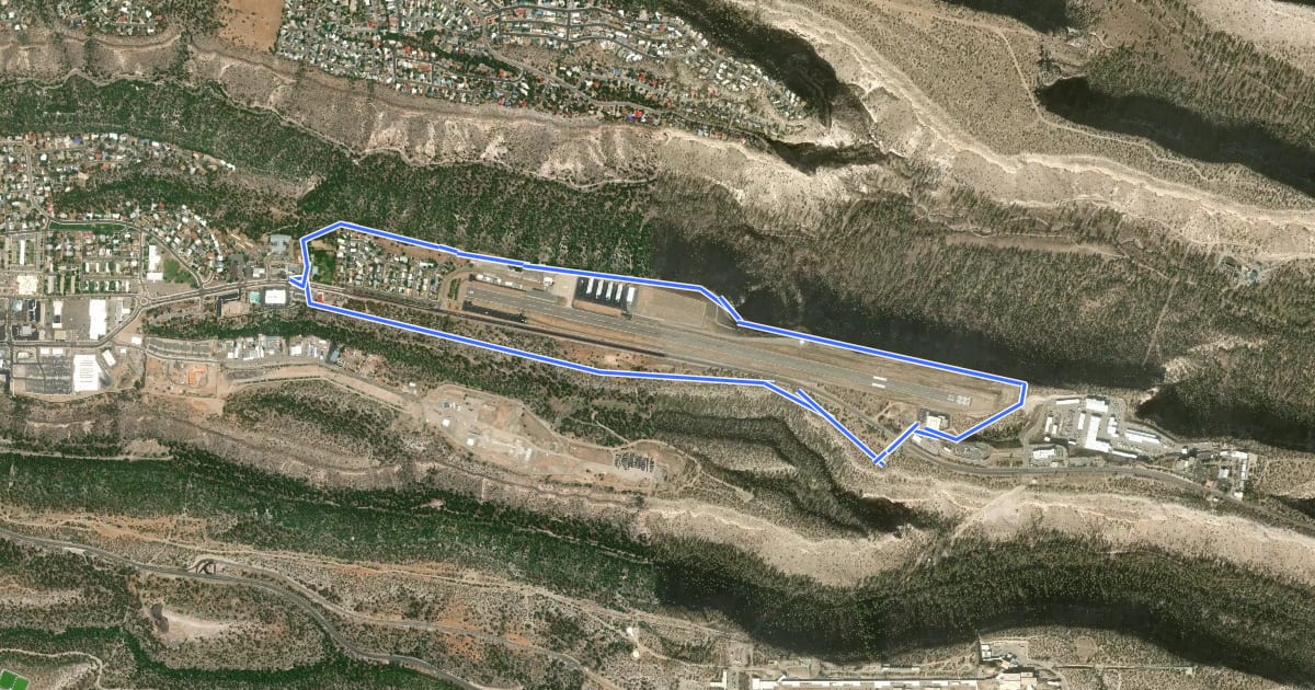 Маршрут Canyon Rim Loop на спутниковом снимке