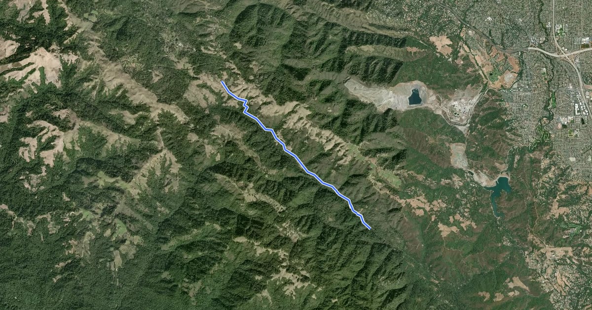 Маршрут Canyon Trail на спутниковом снимке