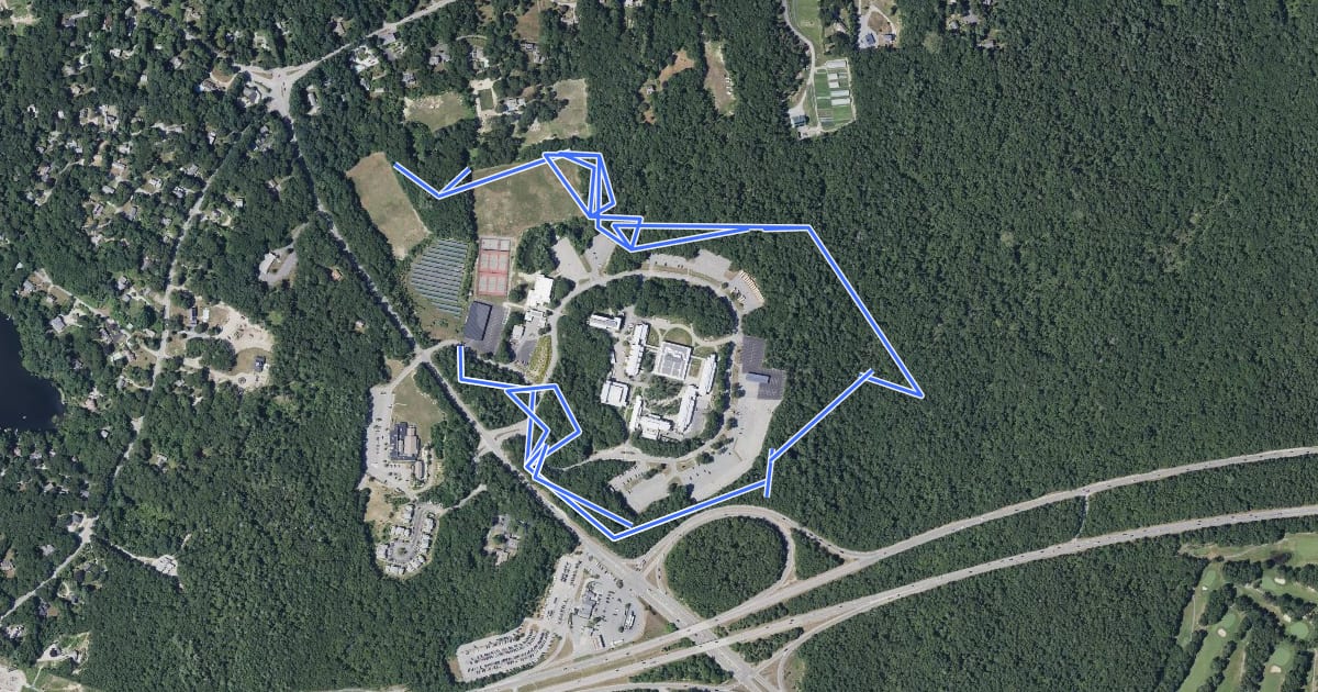Маршрут Cape Cod Community College Circuit (Unofficial Cape Cod Pathways) на спутниковом снимке
