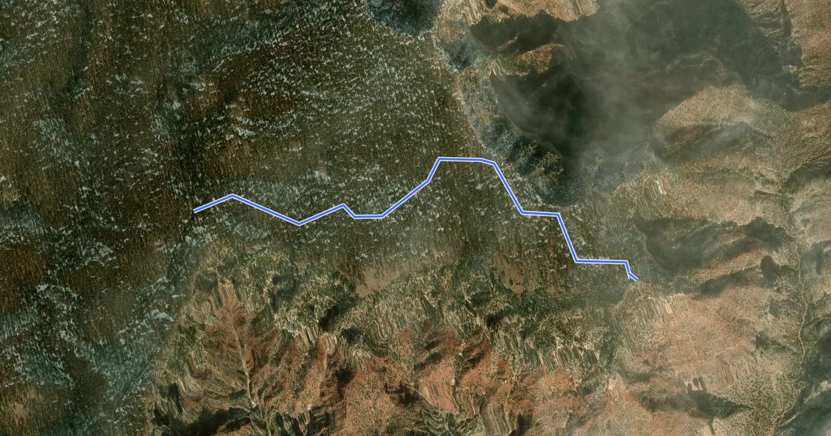 Маршрут Cape Final Trail на спутниковом снимке