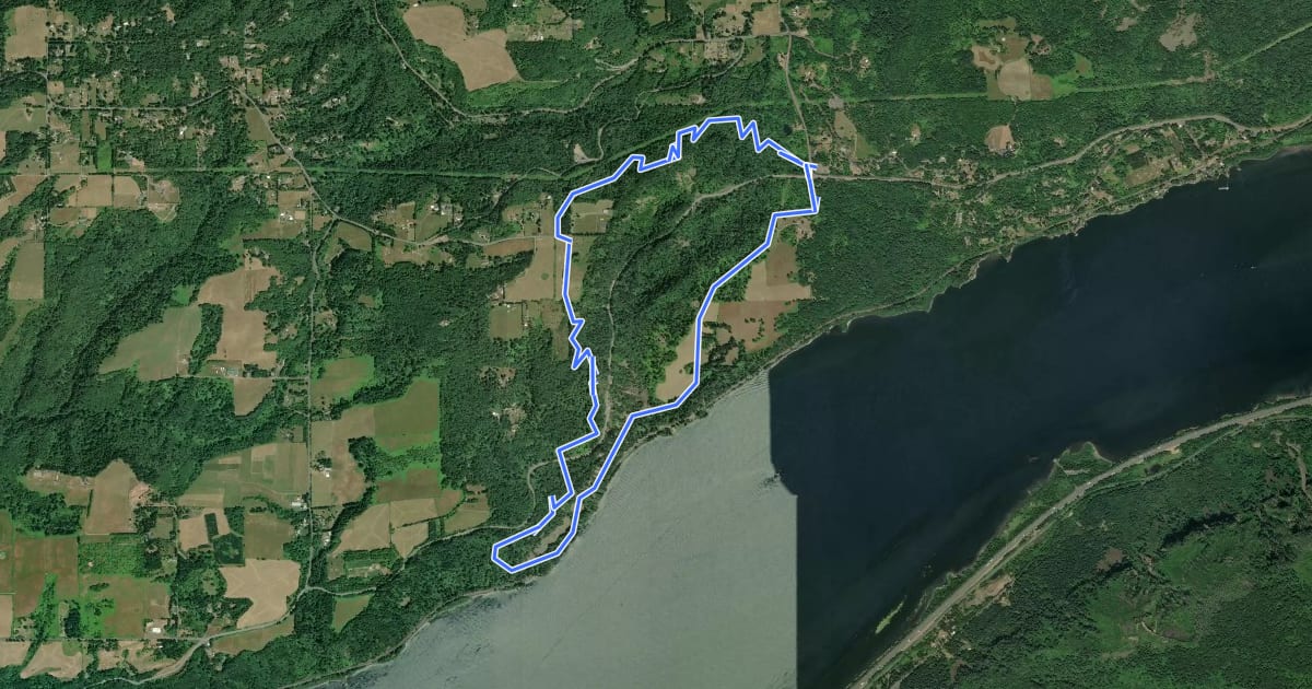 Маршрут Cape Horn Loop Trail на спутниковом снимке