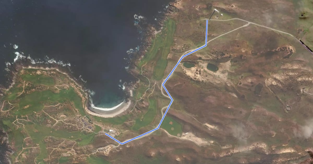 Маршрут Cape Wickham to Victoria Cove на спутниковом снимке