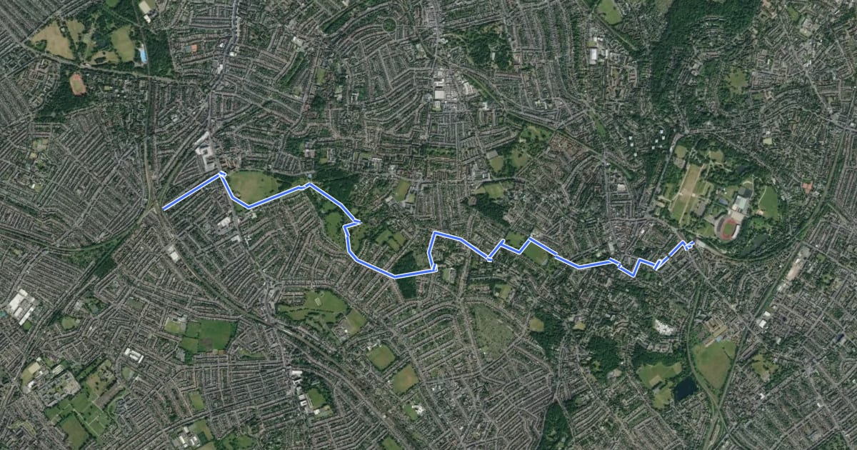 Маршрут Capital Ring (Section 04) на спутниковом снимке