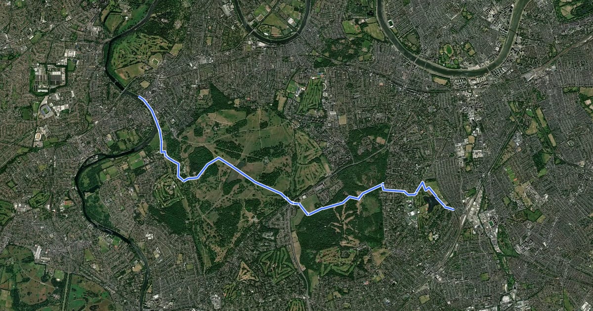 Маршрут Capital Ring (Section 06) на спутниковом снимке