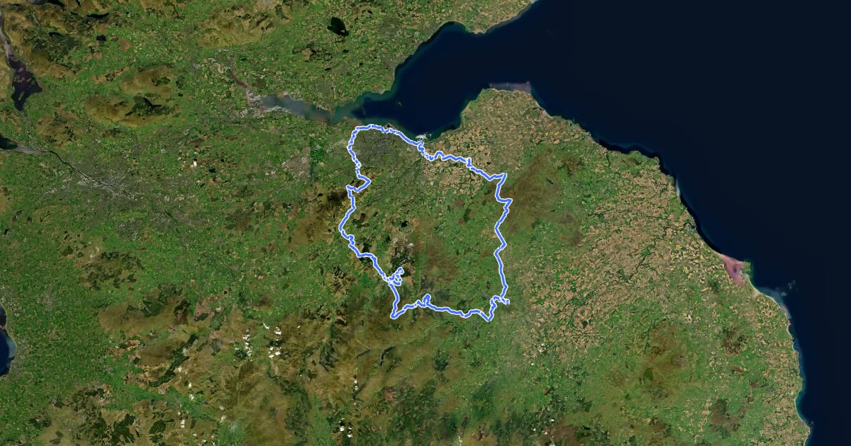 Маршрут Capital Trail на спутниковом снимке