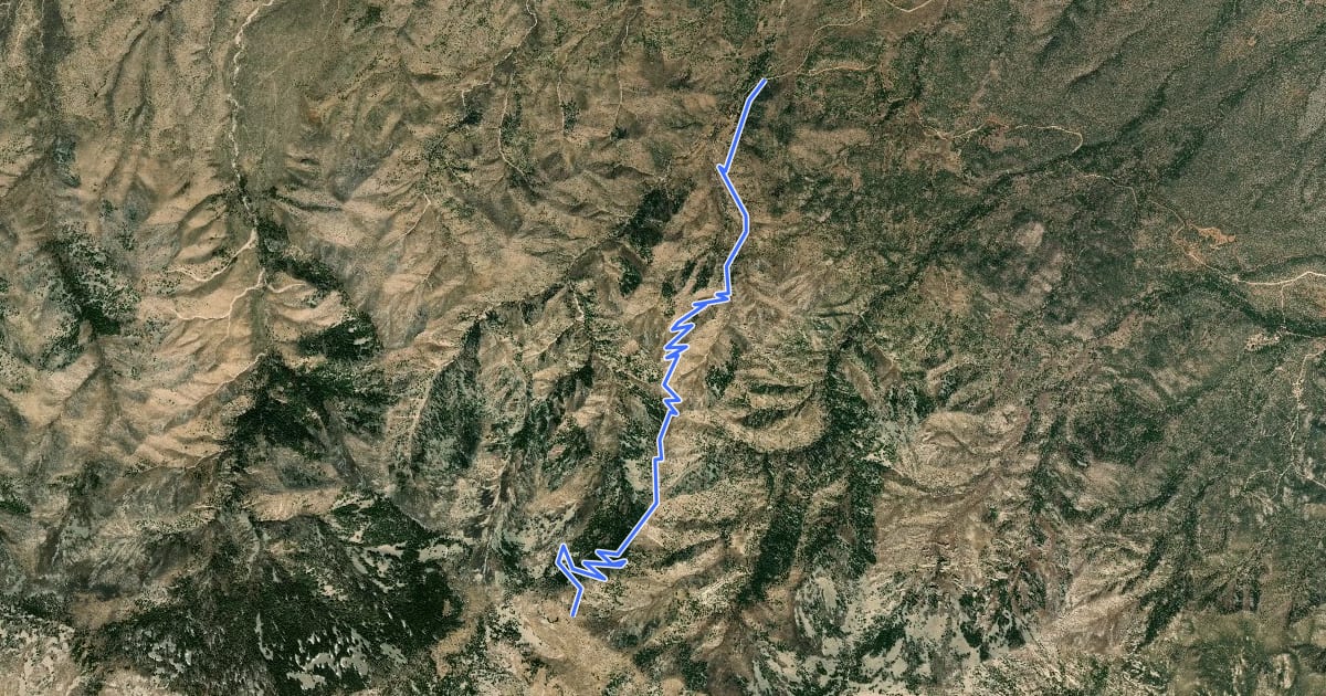 Маршрут Capitan Peak Trail на спутниковом снимке