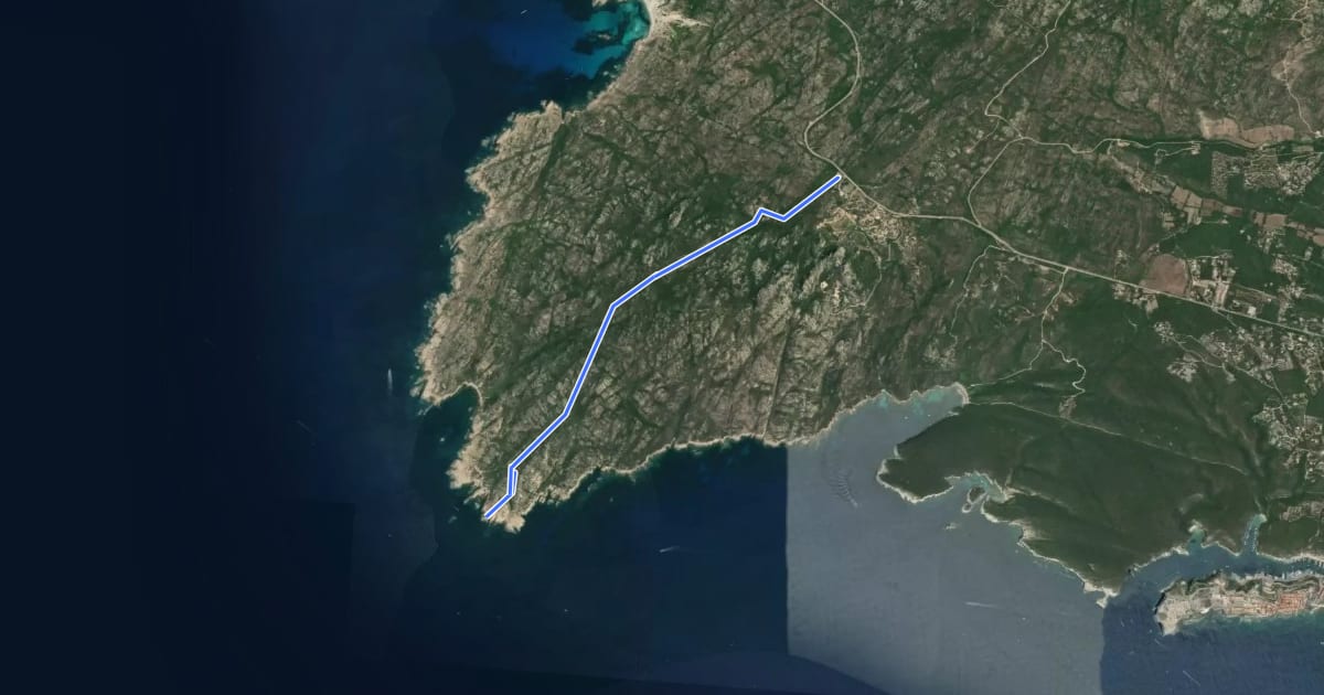 Маршрут Capo di Feno par Bocca d'Arbia на спутниковом снимке