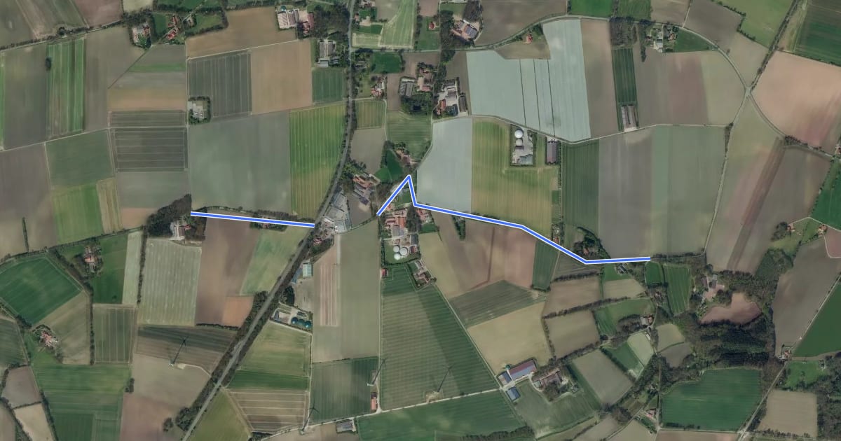 Маршрут Cappeln (28) - Cloppenburg (40) на спутниковом снимке