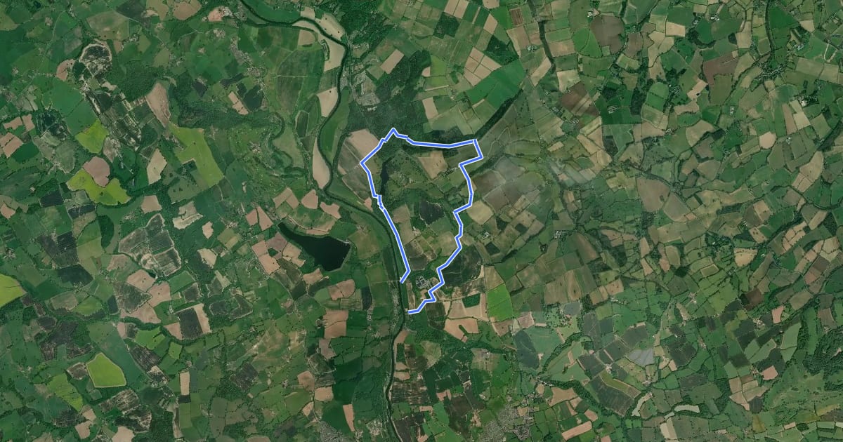 Маршрут Captain Geoffrey's Woodland Walk, Dudmaston Estate на спутниковом снимке