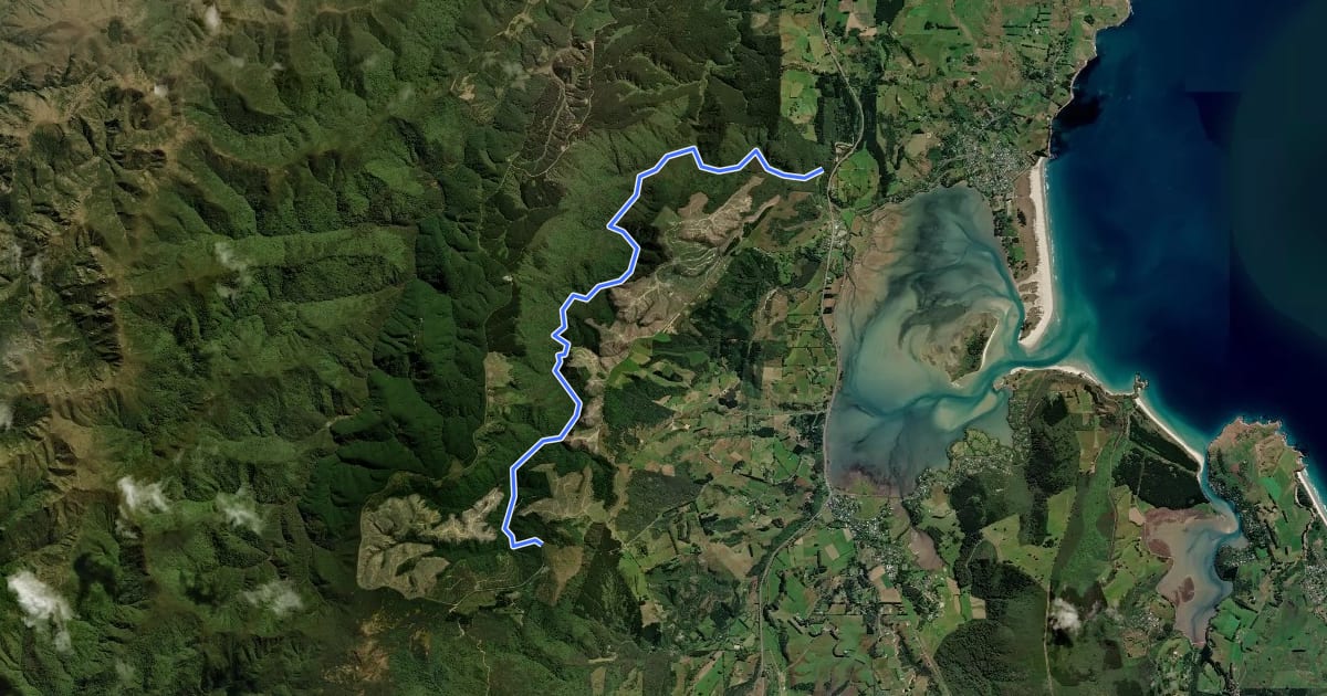 Маршрут Careys Creek Track на спутниковом снимке