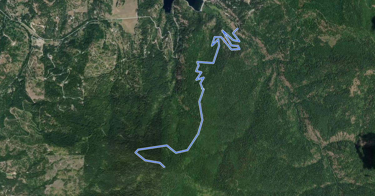Маршрут Caribou Ridge на спутниковом снимке