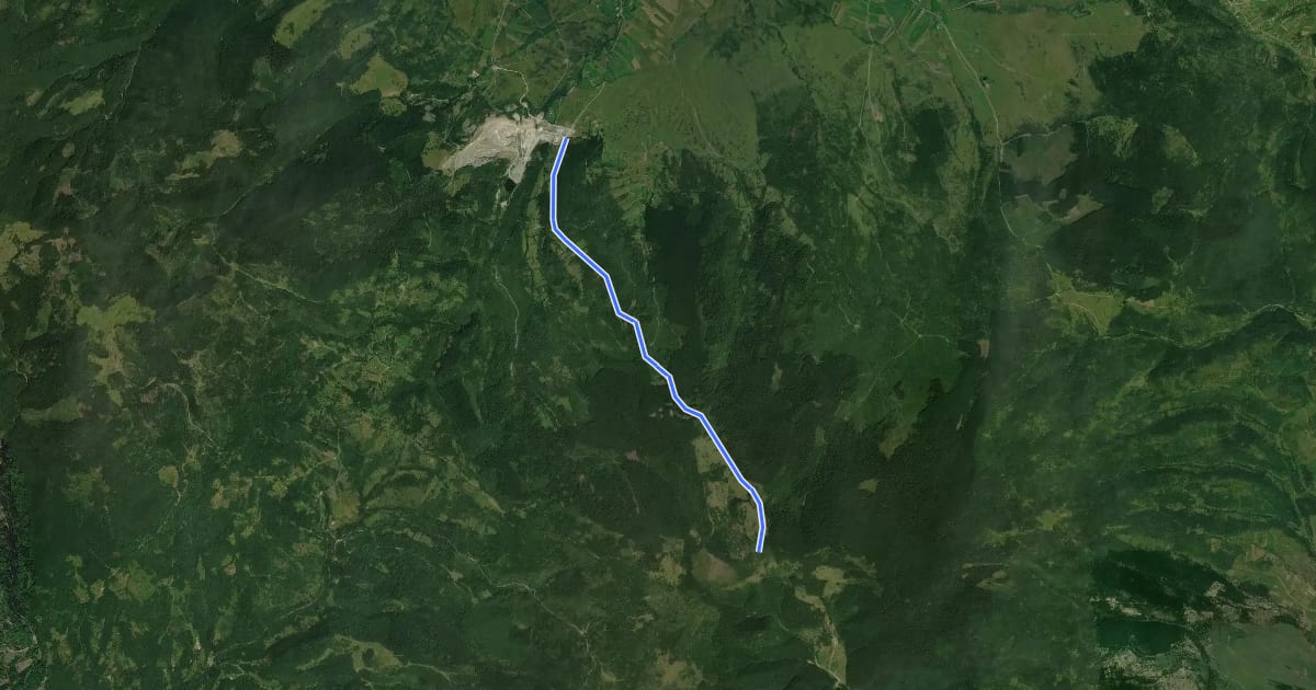 Маршрут Cariera Suseni - Culmea Fagului - intersecție traseul CA на спутниковом снимке