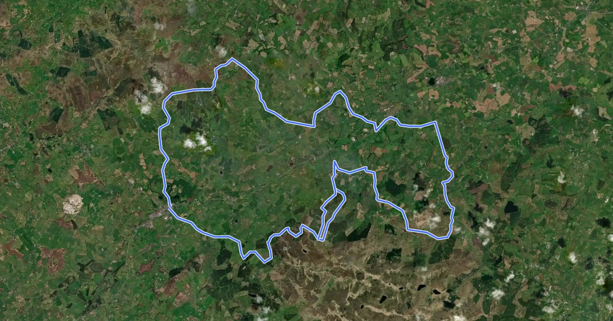 Маршрут Carleton Cycle Trail (Green) на спутниковом снимке