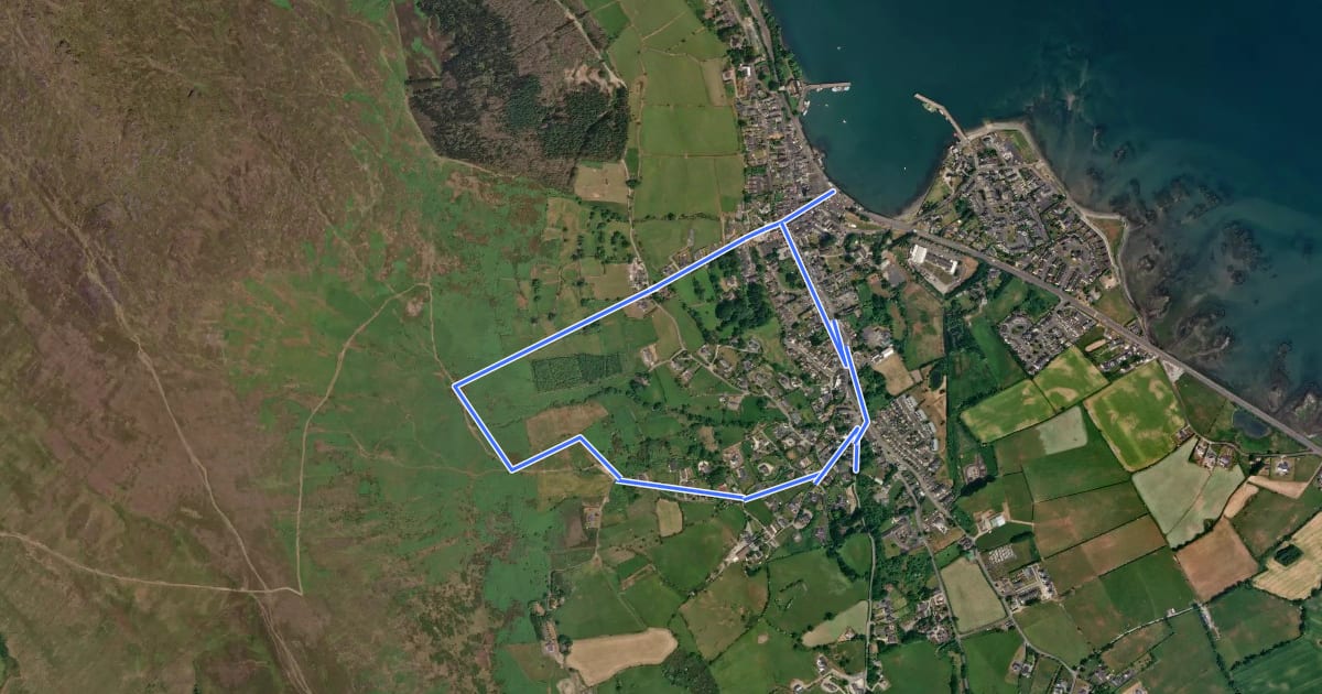 Маршрут Carlingford - Loop 1A- Commons Loop на спутниковом снимке