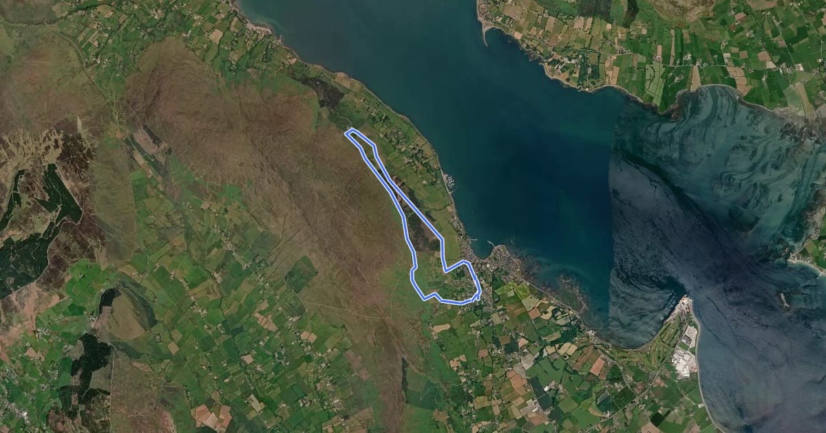 Маршрут Carlingford - Slieve Foye Loop на спутниковом снимке